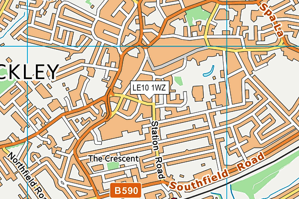 LE10 1WZ map - OS VectorMap District (Ordnance Survey) LE10 1WZ map - OS VectorMap District (Ordnance Survey)