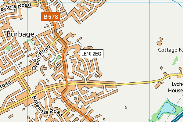 LE10 2EQ map - OS VectorMap District (Ordnance Survey) LE10 2EQ map - OS VectorMap District (Ordnance Survey)