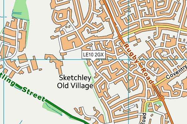LE10 2GX map - OS VectorMap District (Ordnance Survey) LE10 2GX map - OS VectorMap District (Ordnance Survey)