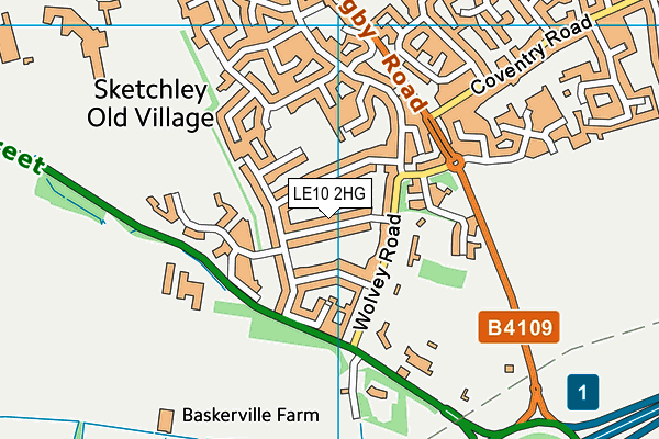 LE10 2HG map - OS VectorMap District (Ordnance Survey) LE10 2HG map - OS VectorMap District (Ordnance Survey)