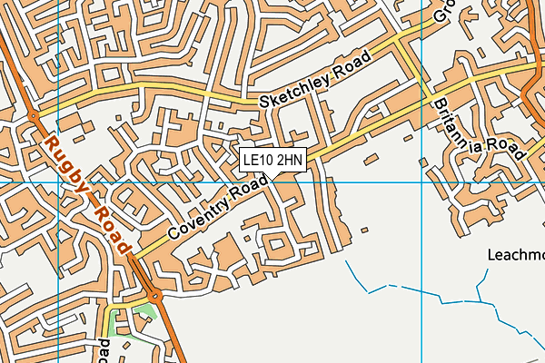 LE10 2HN map - OS VectorMap District (Ordnance Survey) LE10 2HN map - OS VectorMap District (Ordnance Survey)