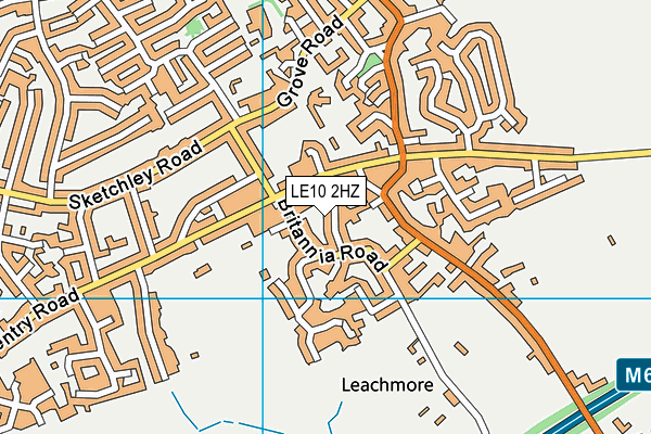 LE10 2HZ map - OS VectorMap District (Ordnance Survey) LE10 2HZ map - OS VectorMap District (Ordnance Survey)