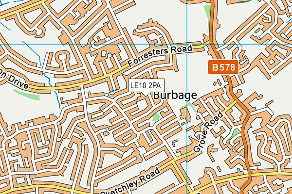 LE10 2PA map - OS VectorMap District (Ordnance Survey) LE10 2PA map - OS VectorMap District (Ordnance Survey)