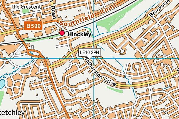 LE10 2PN map - OS VectorMap District (Ordnance Survey) LE10 2PN map - OS VectorMap District (Ordnance Survey)