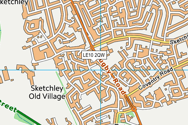 LE10 2QW map - OS VectorMap District (Ordnance Survey) LE10 2QW map - OS VectorMap District (Ordnance Survey)