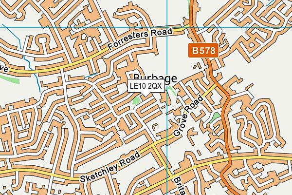 LE10 2QX map - OS VectorMap District (Ordnance Survey) LE10 2QX map - OS VectorMap District (Ordnance Survey)