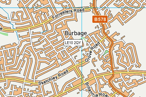 LE10 2QY map - OS VectorMap District (Ordnance Survey) LE10 2QY map - OS VectorMap District (Ordnance Survey)