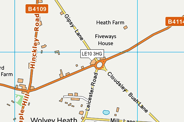 LE10 3HG map - OS VectorMap District (Ordnance Survey) LE10 3HG map - OS VectorMap District (Ordnance Survey)