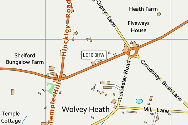 LE10 3HW map - OS VectorMap District (Ordnance Survey) LE10 3HW map - OS VectorMap District (Ordnance Survey)
