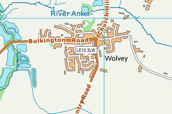 LE10 3LW map - OS VectorMap District (Ordnance Survey)