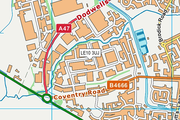 LE10 3UJ map - OS VectorMap District (Ordnance Survey) LE10 3UJ map - OS VectorMap District (Ordnance Survey)