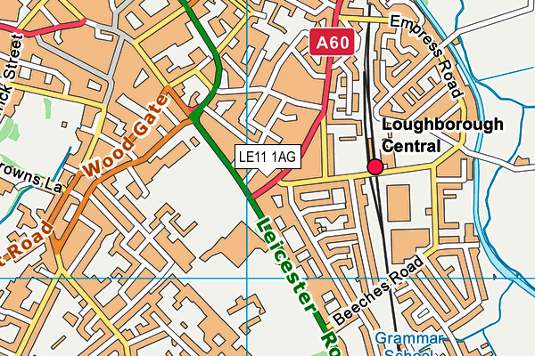 LE11 1AG map - OS VectorMap District (Ordnance Survey) LE11 1AG map - OS VectorMap District (Ordnance Survey)
