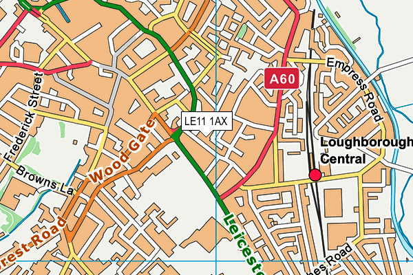 LE11 1AX map - OS VectorMap District (Ordnance Survey) LE11 1AX map - OS VectorMap District (Ordnance Survey)