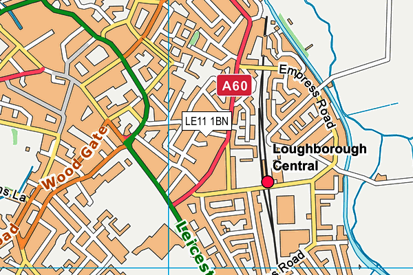 LE11 1BN map - OS VectorMap District (Ordnance Survey) LE11 1BN map - OS VectorMap District (Ordnance Survey)