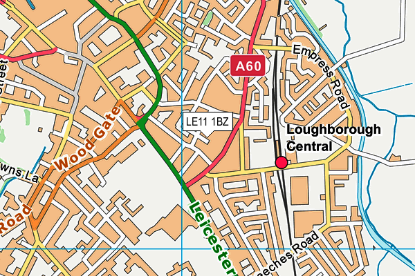 LE11 1BZ map - OS VectorMap District (Ordnance Survey) LE11 1BZ map - OS VectorMap District (Ordnance Survey)