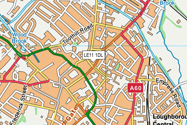 LE11 1DL map - OS VectorMap District (Ordnance Survey) LE11 1DL map - OS VectorMap District (Ordnance Survey)