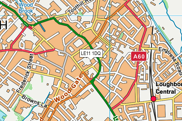 LE11 1DQ map - OS VectorMap District (Ordnance Survey) LE11 1DQ map - OS VectorMap District (Ordnance Survey)
