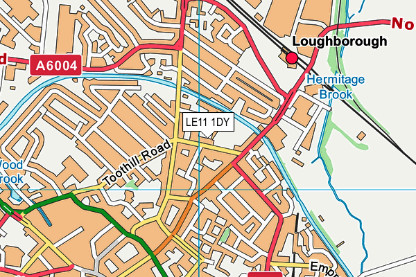 LE11 1DY map - OS VectorMap District (Ordnance Survey) LE11 1DY map - OS VectorMap District (Ordnance Survey)