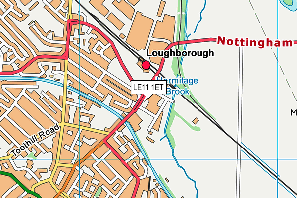 LE11 1ET map - OS VectorMap District (Ordnance Survey) LE11 1ET map - OS VectorMap District (Ordnance Survey)