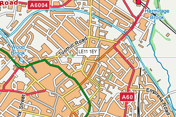 LE11 1EY map - OS VectorMap District (Ordnance Survey) LE11 1EY map - OS VectorMap District (Ordnance Survey)