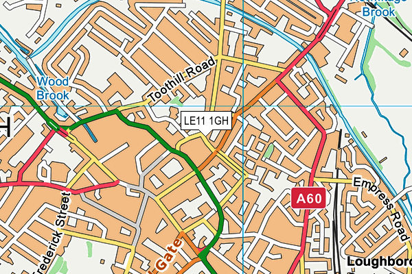LE11 1GH map - OS VectorMap District (Ordnance Survey) LE11 1GH map - OS VectorMap District (Ordnance Survey)