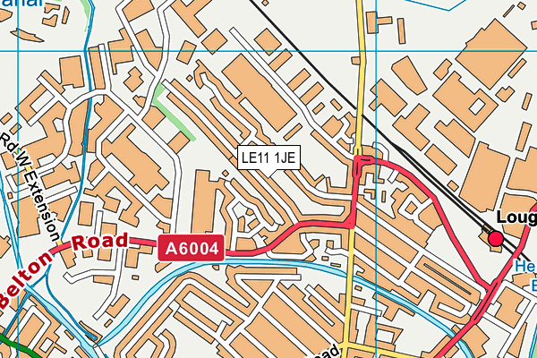 LE11 1JE map - OS VectorMap District (Ordnance Survey)