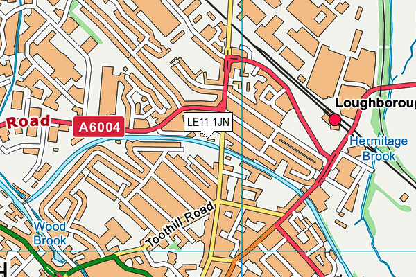 LE11 1JN map - OS VectorMap District (Ordnance Survey)