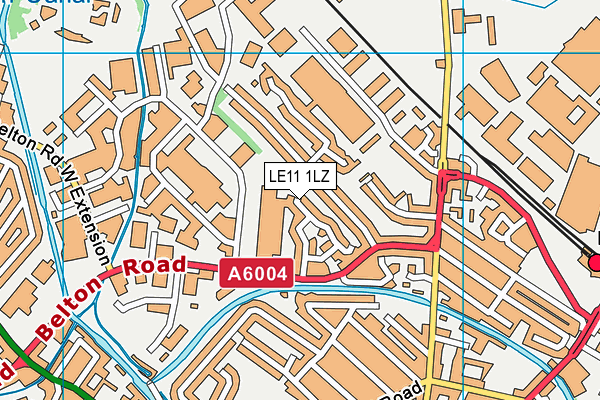 LE11 1LZ map - OS VectorMap District (Ordnance Survey)