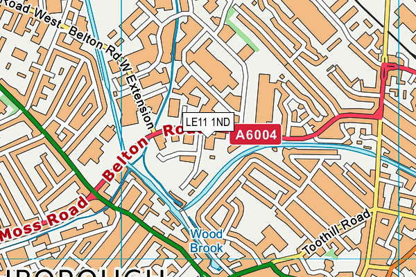 LE11 1ND map - OS VectorMap District (Ordnance Survey) LE11 1ND map - OS VectorMap District (Ordnance Survey)