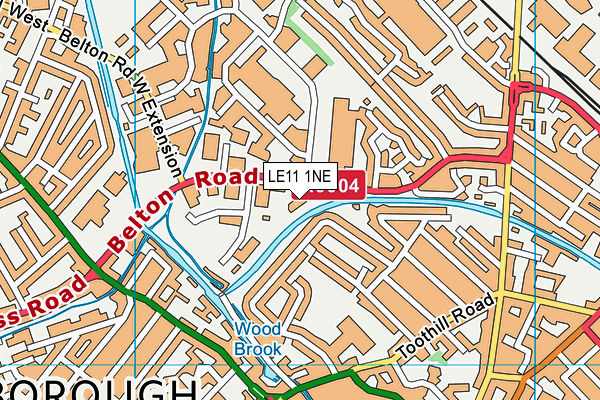 LE11 1NE map - OS VectorMap District (Ordnance Survey)