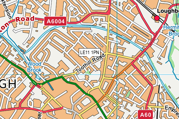 LE11 1PN map - OS VectorMap District (Ordnance Survey) LE11 1PN map - OS VectorMap District (Ordnance Survey)