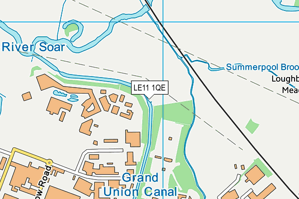 LE11 1QE map - OS VectorMap District (Ordnance Survey) LE11 1QE map - OS VectorMap District (Ordnance Survey)