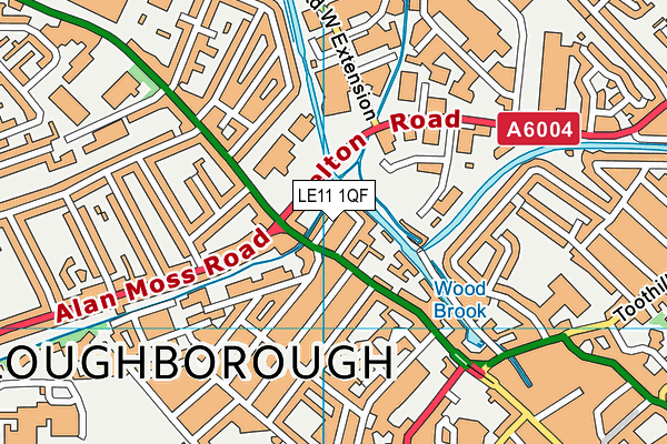 LE11 1QF map - OS VectorMap District (Ordnance Survey) LE11 1QF map - OS VectorMap District (Ordnance Survey)