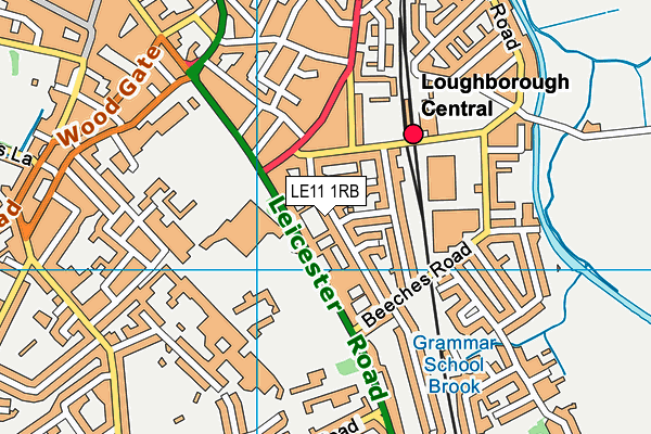 LE11 1RB map - OS VectorMap District (Ordnance Survey) LE11 1RB map - OS VectorMap District (Ordnance Survey)