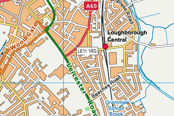 LE11 1RG map - OS VectorMap District (Ordnance Survey) LE11 1RG map - OS VectorMap District (Ordnance Survey)