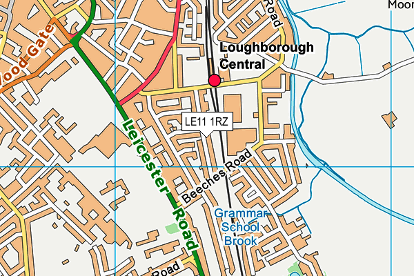 LE11 1RZ map - OS VectorMap District (Ordnance Survey) LE11 1RZ map - OS VectorMap District (Ordnance Survey)