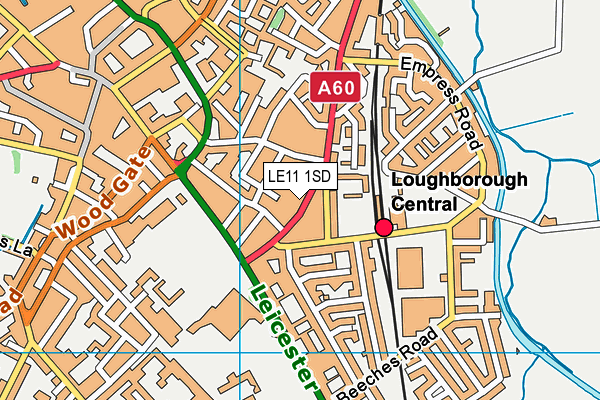 LE11 1SD map - OS VectorMap District (Ordnance Survey) LE11 1SD map - OS VectorMap District (Ordnance Survey)