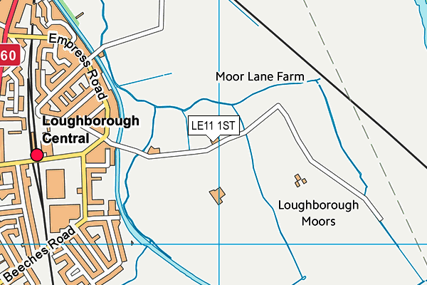 LE11 1ST map - OS VectorMap District (Ordnance Survey) LE11 1ST map - OS VectorMap District (Ordnance Survey)