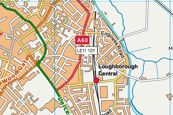 LE11 1SY map - OS VectorMap District (Ordnance Survey) LE11 1SY map - OS VectorMap District (Ordnance Survey)