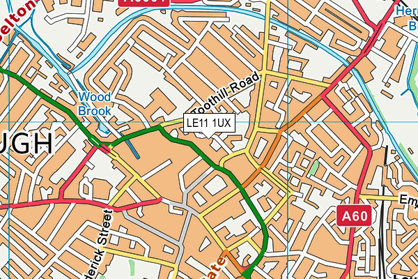 LE11 1UX map - OS VectorMap District (Ordnance Survey) LE11 1UX map - OS VectorMap District (Ordnance Survey)
