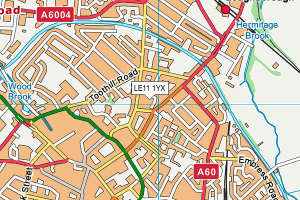 LE11 1YX map - OS VectorMap District (Ordnance Survey) LE11 1YX map - OS VectorMap District (Ordnance Survey)