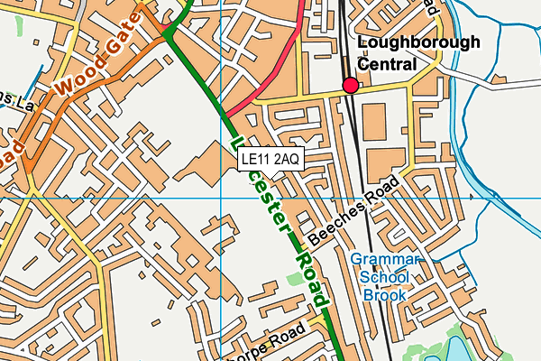 LE11 2AQ map - OS VectorMap District (Ordnance Survey) LE11 2AQ map - OS VectorMap District (Ordnance Survey)