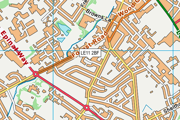 LE11 2BF map - OS VectorMap District (Ordnance Survey) LE11 2BF map - OS VectorMap District (Ordnance Survey)