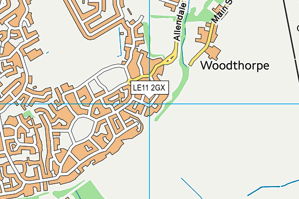 LE11 2GX map - OS VectorMap District (Ordnance Survey) LE11 2GX map - OS VectorMap District (Ordnance Survey)