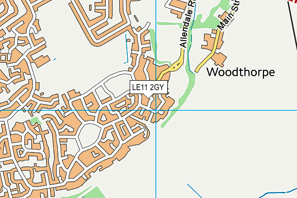 LE11 2GY map - OS VectorMap District (Ordnance Survey) LE11 2GY map - OS VectorMap District (Ordnance Survey)