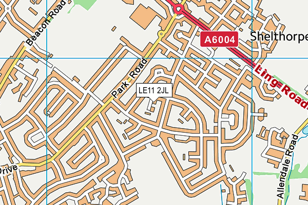 LE11 2JL map - OS VectorMap District (Ordnance Survey) LE11 2JL map - OS VectorMap District (Ordnance Survey)
