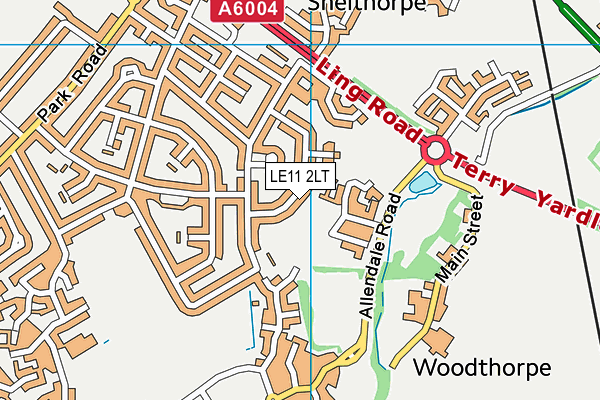 LE11 2LT map - OS VectorMap District (Ordnance Survey)