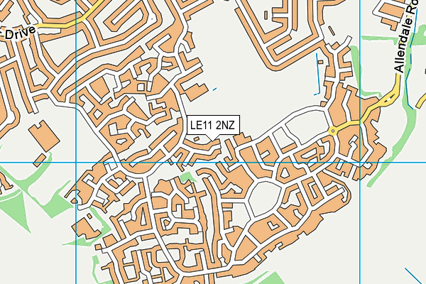 LE11 2NZ map - OS VectorMap District (Ordnance Survey) LE11 2NZ map - OS VectorMap District (Ordnance Survey)
