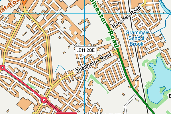 LE11 2QE map - OS VectorMap District (Ordnance Survey) LE11 2QE map - OS VectorMap District (Ordnance Survey)