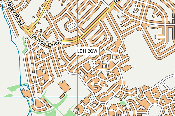 LE11 2QW map - OS VectorMap District (Ordnance Survey) LE11 2QW map - OS VectorMap District (Ordnance Survey)